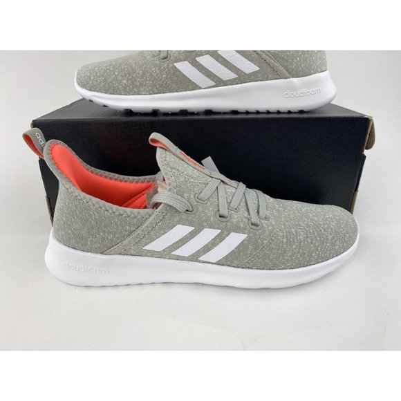 Adidas Cloudfoam Pure Metal Gray Women's Size 9.5 Sneakers Shoes Orange - Picture 4 of 12